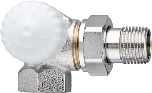 Shop Nu Heimeier V-Exact II voorinstelbare thermostatische radiatorkraan 1/2" dubbel haaks links tbv M30 kop 371302000