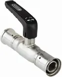 Henco Inox bolkraan met handvat, 2X perskopp Ø32 BAP-FFV3232 Gereduceerde Prijs