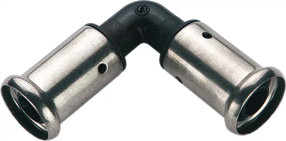 Aanbieding Henco knie koppeling 90gr 16 x 16mm kunststof (pers x pers) 1PK1616