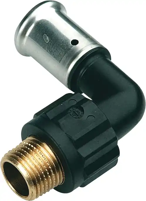 Goedkoop Henco knie koppeling 90gr, 32mm x 1" kunststof (pers x buitendraad)