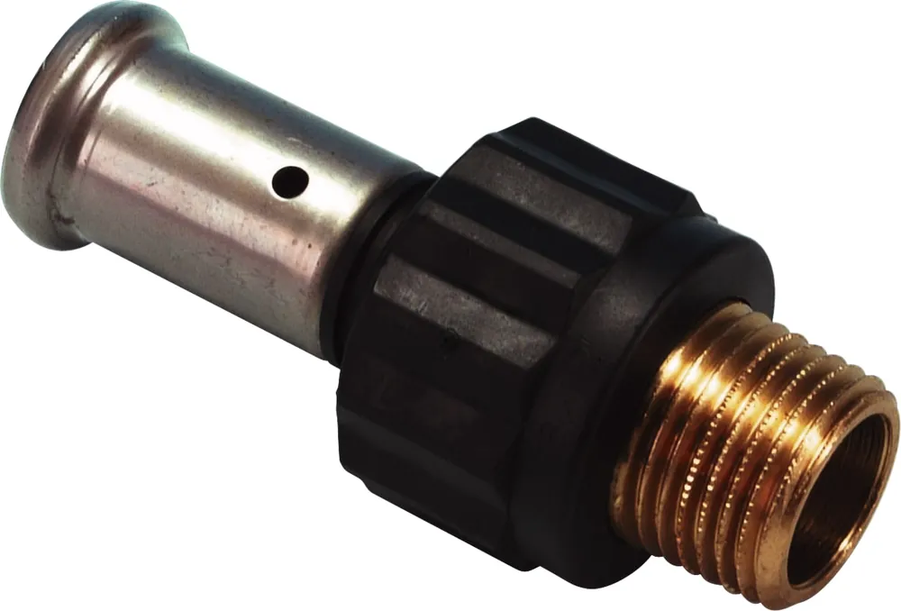 Korting Henco rechte koppeling puntstuk 16mm x 1/2" kunststof (pers x buitendraad) 17PK1604