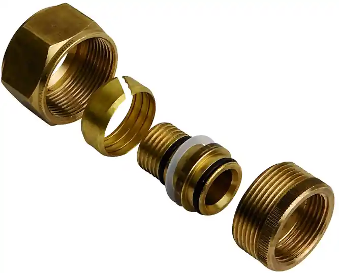 Lage Kosten Henco adapter messing knelverbinding Henco buis 22 x 26mm 13-V2622H-2