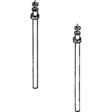 Gereduceerde Prijs Itho Daalderop Aansluitbuis (2 stuks) met kraagje, overgooimoer en fiberring. Buis 15 x 620mm