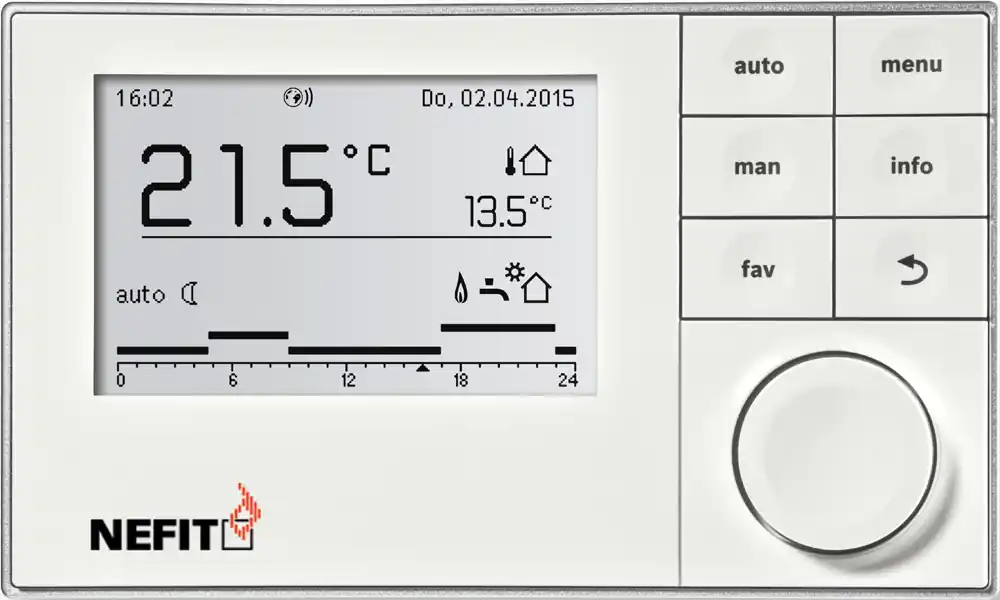 Nefit Moduline 3000 klokthermostaat wit RAL9016 7738112366 Bestel Nu