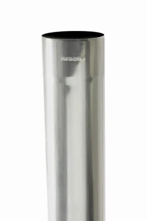Rheinzink 1 meter HWA buis gelast zink walsblank. 80x0,65mm. Afname per lengte a 2 meter.. Aanbieding
