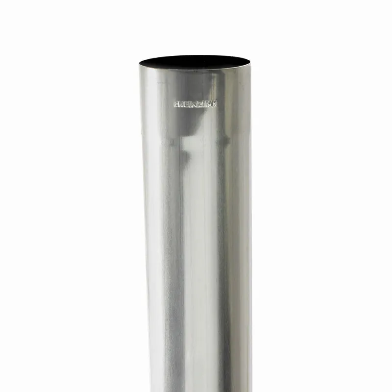 Rheinzink 1 meter HWA buis gelast zink walsblank. 80x0,65mm. Afname per lengte a 2 meter.. Aanbieding