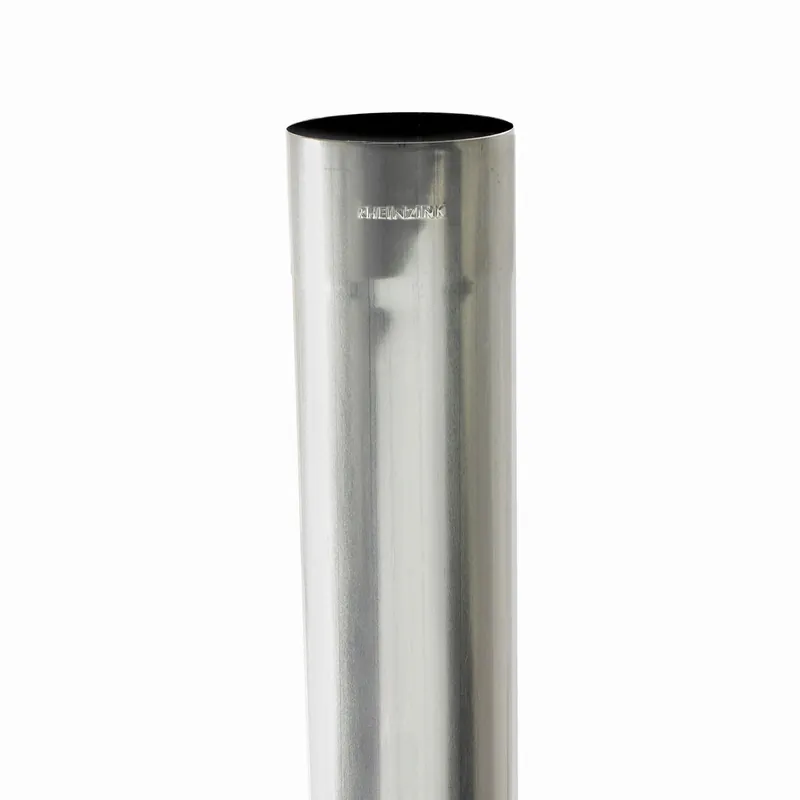 Rheinzink 1 meter HWA buis gelast zink walsblank. 80x0,65mm. Afname per lengte a 3 meter.. Beperkt Aanbod