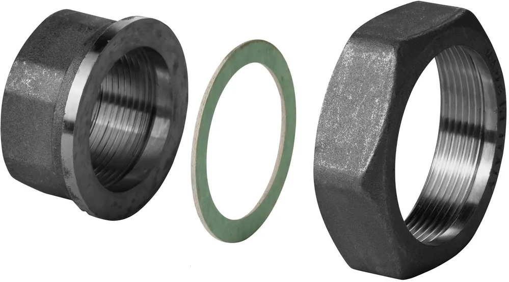 Siemens ALG323 - schroefkoppeling gietijzer vlak G 2" / Rp 1¼", set van 3 stuks voor VVG en VXG 3-wegklep DN32 Bestseller