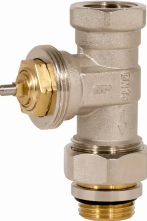 Thermrad thermostatiseerbaar ventiel 1/2" Recht, met staartstuk en wartel voor verdelers t/m 6 groepen Favoriet
