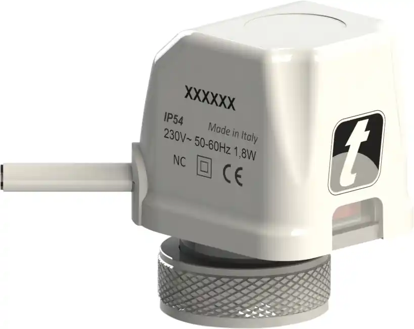 Tijdelijk Beschikbaar Thermrad, electro thermische motor, 230V NC2, 1 meter aansluitsnoer, geschikt voor alle M30x1,5 kranen