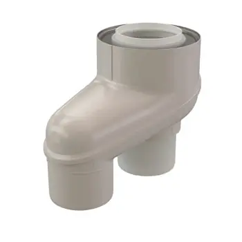 Uitverkoop Ubbink broekstuk 80/125 - 80-80 voor Conc Rolux 5G wit 0187599