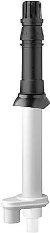 Beperkt Aanbod Ubbink dakdoorvoer parallel ø60mm ø80/80mm kunststof pp met glijschaal lengte 1110mm zwart/wit 0184215