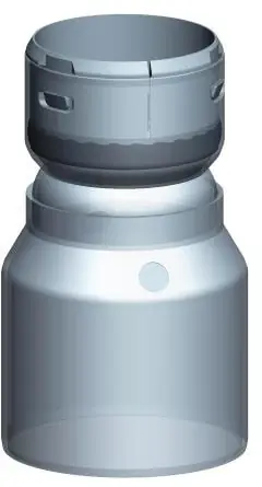 Ubbink enkelwandig rookgas, koppelstuk, kunststof, steekeind 80mm, klikbevestiging 65mm, met deksel 0716034 Bestel Nu