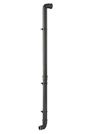 Beperkte Voorraad Ubbink enkelwandige buis kunststof Ø60mm wand 2mm lengte 1770mm mof/steekeind Gastec Qa zwart 0229025