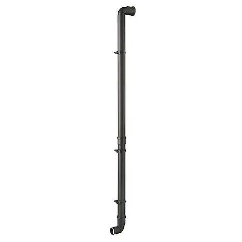 Beperkte Voorraad Ubbink enkelwandige buis kunststof Ø60mm wand 2mm lengte 1770mm mof/steekeind Gastec Qa zwart 0229025