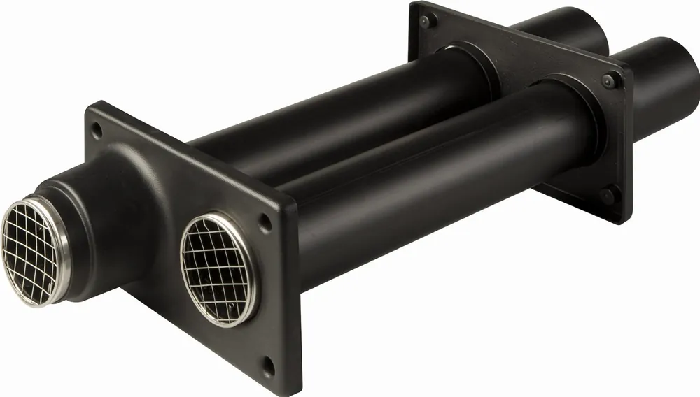 Ubbink muurdoorvoer HR Par PP/PP 80-80 600mm zwart met muurplaten 0185420 Gecertificeerd