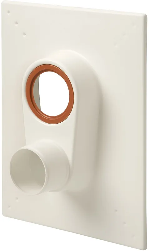 Ubbink muurplaat met geintegreerde parallelle muurdoorvoering 80-80 - KS - wit 0716106 Exclusieve Aanbieding