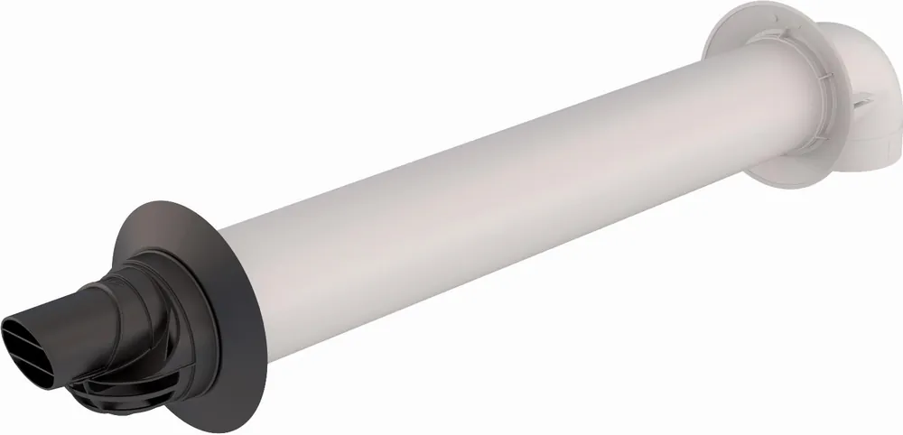 Ubbink Rolux 5H muurdoorvoer HR 60/100 CC (bocht 87°) PP/KS zwart 0229010 Hete Deal
