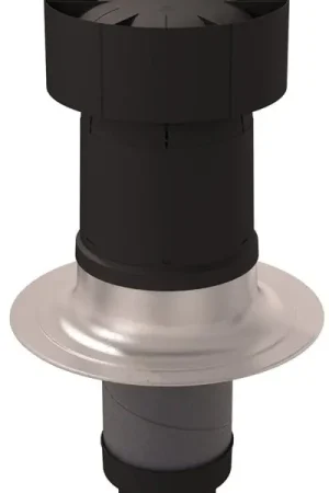Merkproduct Ubbink Ventus Dakdoorvoer 0° 180/200 zwart 0169881