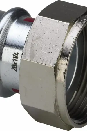Viega Prestabo 2-delige rechte koppeling, 28mm x 1 1/4", staal (pers x binnendraad) Betaalbaar