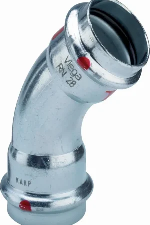 Viega Prestabo bocht koppeling, 45gr, 22mm x 22mm, staal (pers x pers) Gereduceerde Prijs