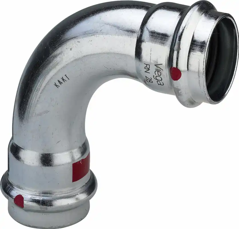 Fabrieksprijs Viega Prestabo bocht koppeling, 90gr, 28mm x 28mm, staal (pers x pers) 558154