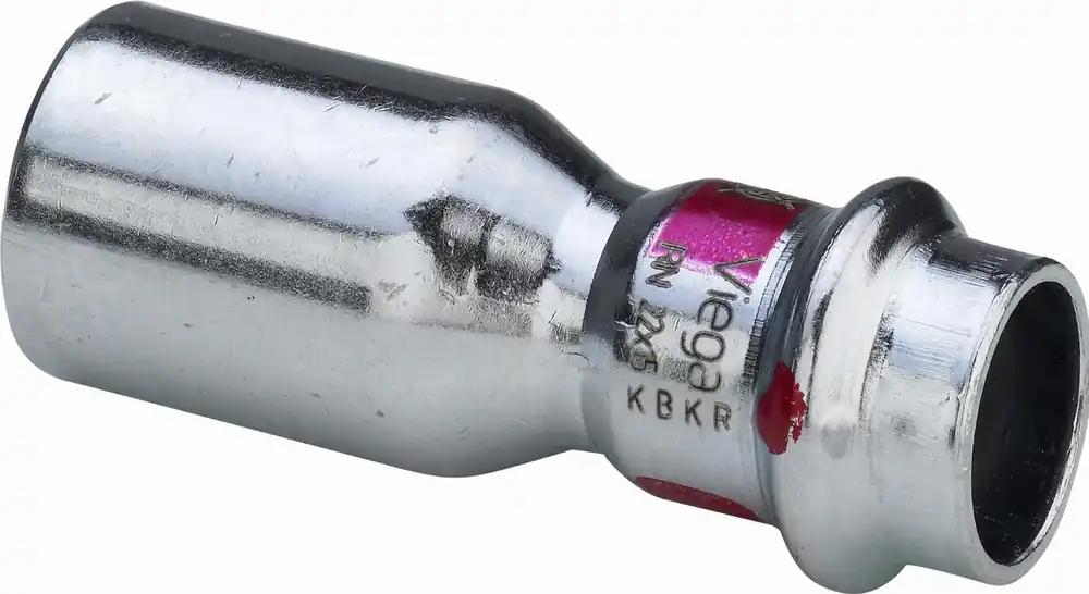 Koopje Viega Prestabo rechte koppeling, insteekverloop 35mm x 22mm, staal (insteek x pers)