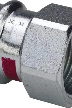 Betrouwbaar Viega Prestabo rechte koppeling, schroefbus, 15mm x 1/2", staal (pers x binnendraad)
