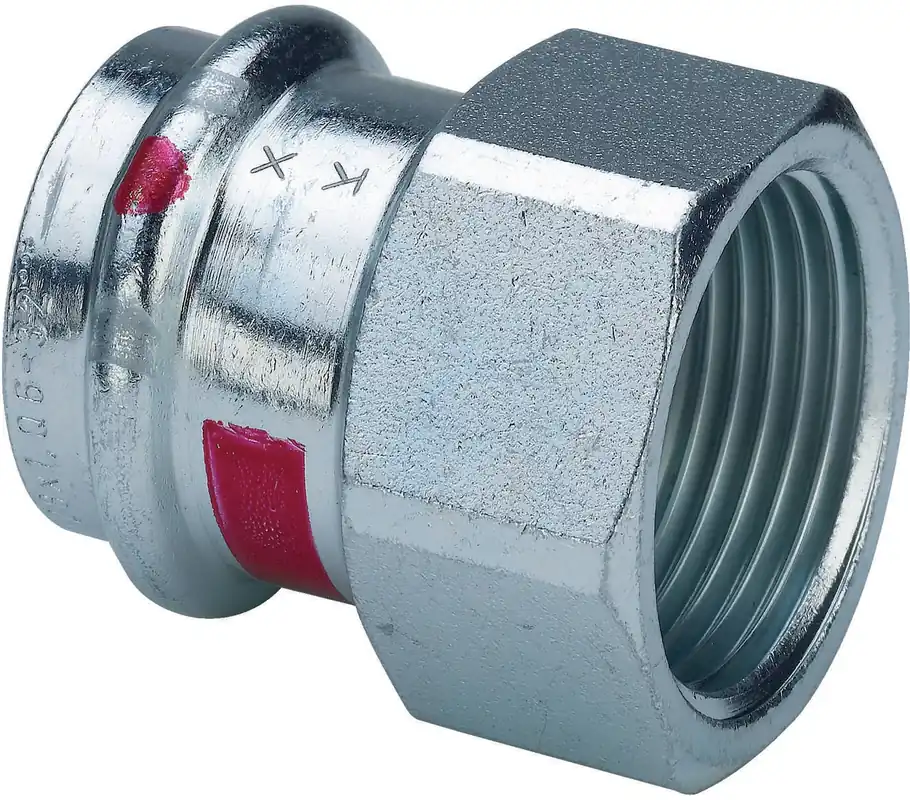 Alleen Vandaag Viega Prestabo rechte koppeling, schroefbus, 22mm x 1/2", staal (pers x binnendraad)