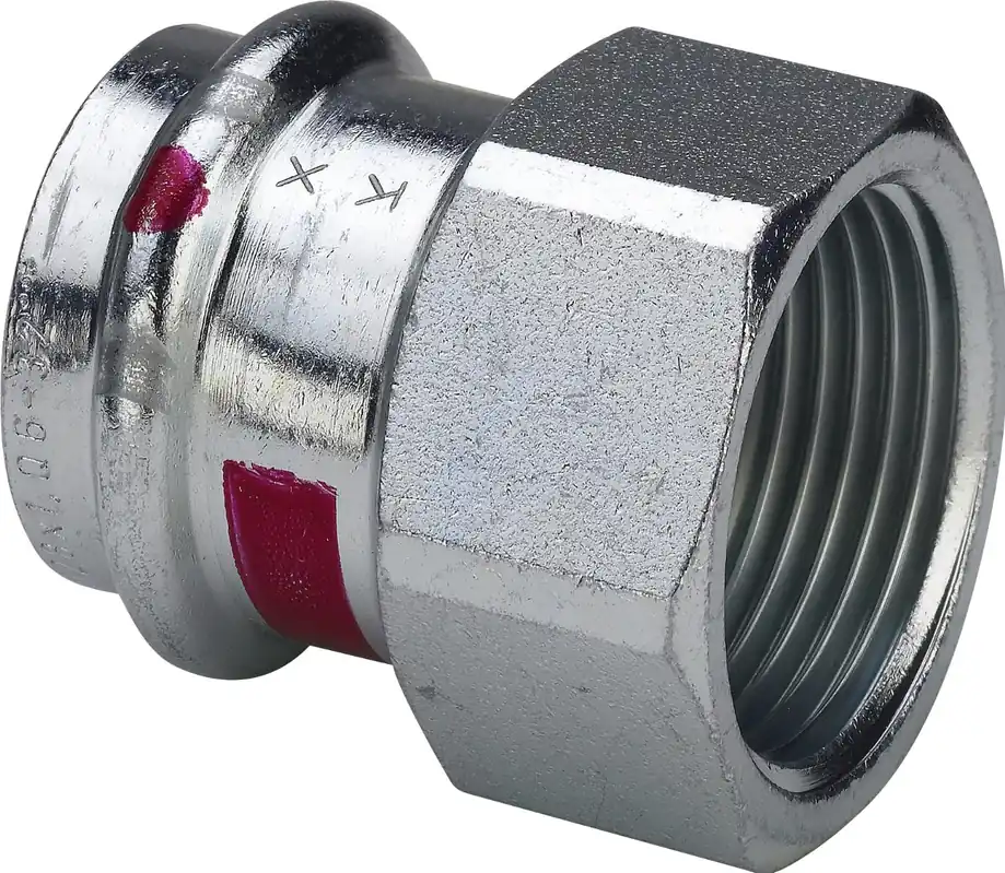 Populair Viega Prestabo rechte koppeling, schroefbus, 28mm x 1", staal (pers x binnendraad)