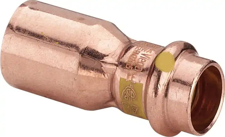 Dagaanbieding Viega Profipress rechte koppeling, insteekverloop, 28mm x 22mm, koper, gas (insteek x pers)