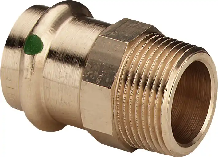 Viega Profipress rechte koppeling, puntstuk 22mm x 1", brons (pers x buitendraad) Koop Vandaag