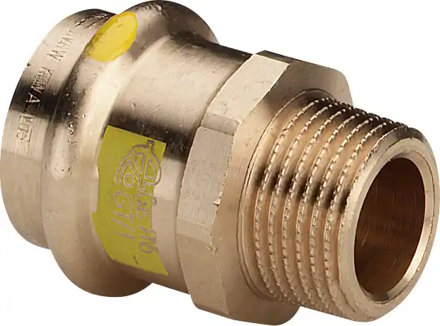 Favoriet Viega Profipress rechte koppeling, puntstuk 22mm x 3/4", brons, gas (pers x buitendraad)