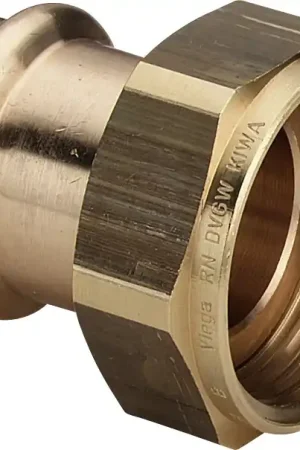 Direct Beschikbaar Viega Profipress 2-delige rechte koppeling 22mm x 3/4", brons (pers x binnendraad)