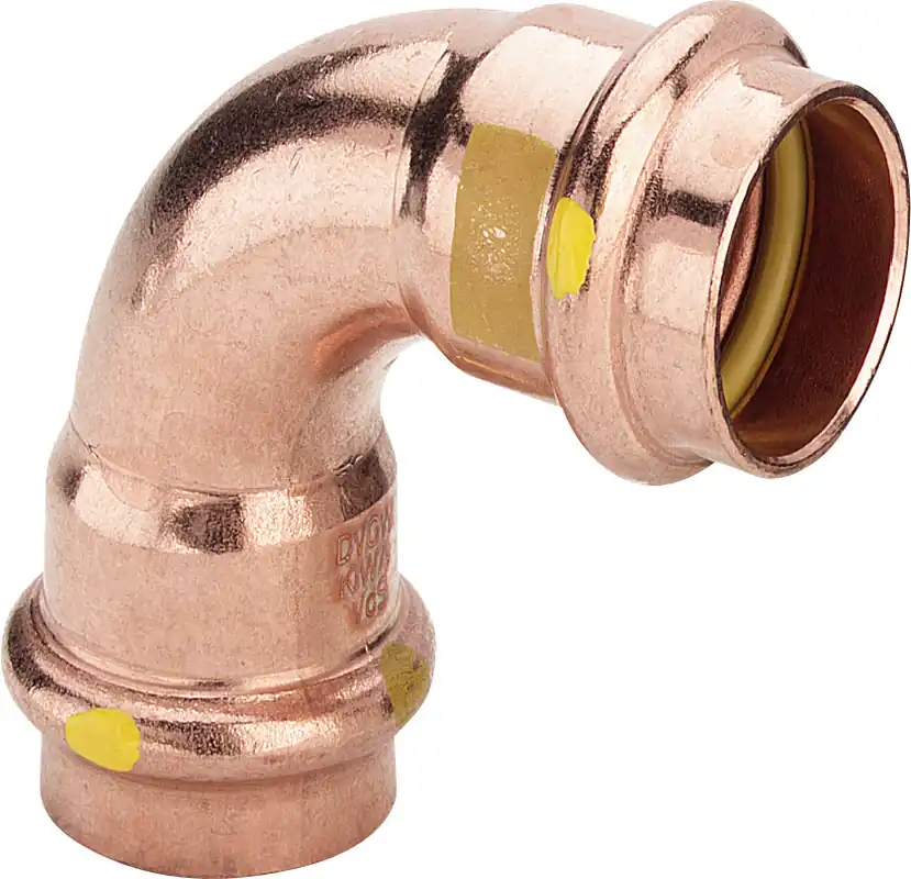 Viega Profipress bocht koppeling 90gr 15mm x 15mm koper gas (pers x pers) 345464 Bestel Nu