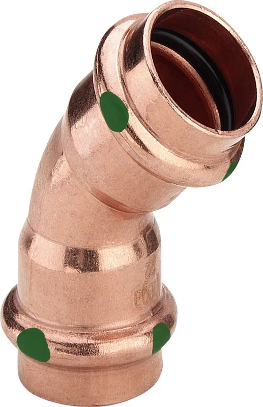 Nu Kopen Viega Profipress bocht koppeling, 45gr, 15mm x 15mm, koper (pers x pers)