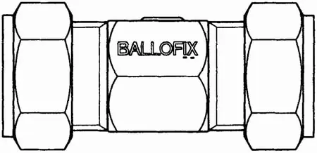 VSH Ballofix kogelkraan, recht, DN12 knelring x DN12 knelring, messing, klasse PN10, bediening sleutelbediend 6000500 Voordeelprijs