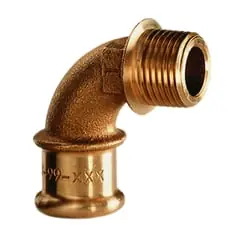 Nu Kopen VSH XPress CU bocht koppeling 90gr, 15mm x 1/2" koper (pers x buitendraad)