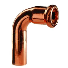 Voordeelprijs VSH XPress CU bocht koppeling, 90gr, 42 x 42mm, koper (pers x insteek)