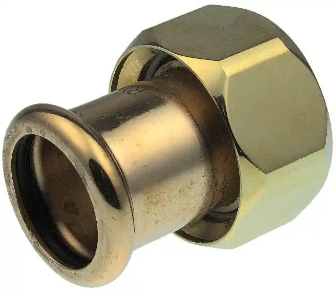 VSH XPress CU 2-delige rechte koppeling, vlakdichtend 42mm x 1 3/4" koper (pers x binnendraad) Nieuw