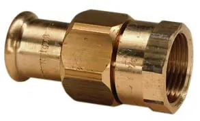 Hete Deal VSH XPress CU 3-delige rechte koppeling, 22mm x 3/4" koper (pers x binnendraad)