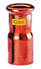 VSH XPress CU GAS rechte koppeling, insteekverloop 28mm x 22mm, koper, gas (insteek x pers) Hoge Kwaliteit