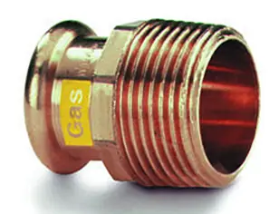 Nieuw VSH XPress CU GAS rechte koppeling, puntstuk 22mm x 1" koper, gas (pers x buitendraad)