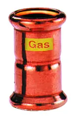 VSH XPress CU GAS rechte koppeling, sok 15 x 15mm, koper, gas (pers x pers) Direct Verzonden