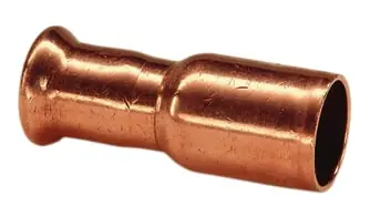 VSH XPress CU rechte koppeling, insteekverloop 22mm x 15mm, koper (insteek x pers) Korting
