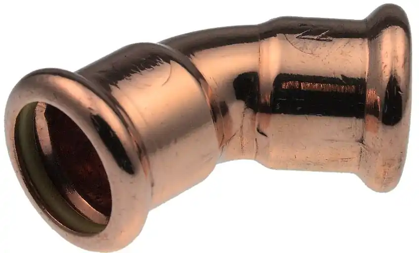 VSH XPress CU GAS bocht koppeling, 45gr, 42 x 42mm, koper, gas (pers x pers) Premium