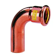 VSH XPress CU GAS bocht koppeling, 90gr, 28 x 28mm, koper, gas (pers x insteek) Gereduceerde Prijs