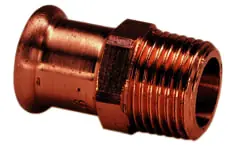 VSH XPress CU rechte koppeling, puntstuk 28mm x 1 1/4" koper (pers x buitendraad) Gereduceerde Prijs