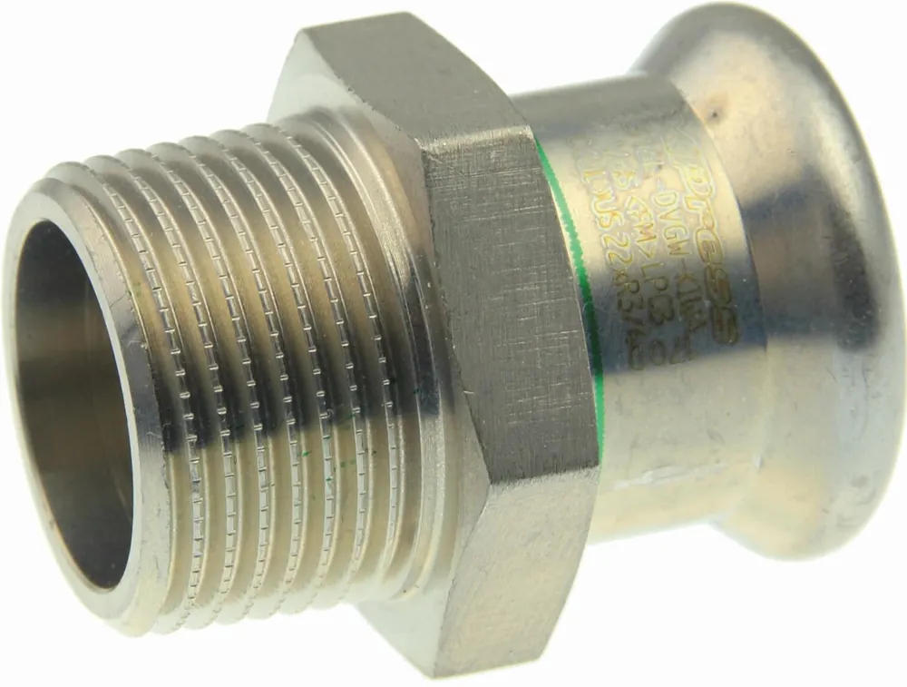 VSH XPress RVS rechte koppeling, puntstuk 54mm x 2" RVS (pers x buitendraad) Rechtstreeks Van De Fabrikant