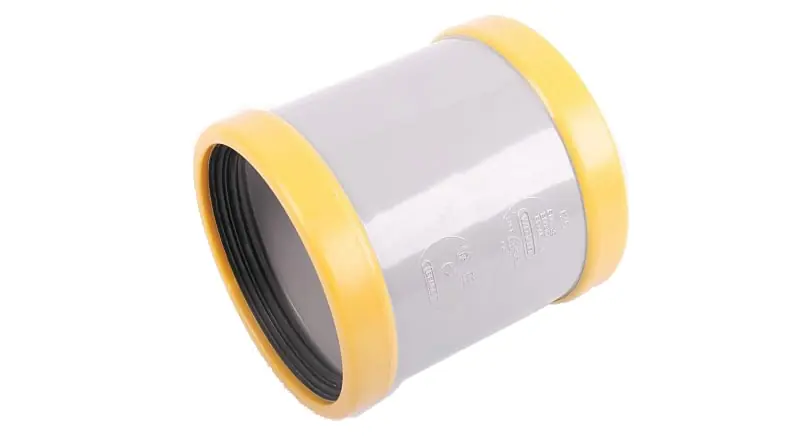 Weekendaanbieding Wavin, M-Overschuifmof, Wafix, PVC, SN8, TPE, 110mm x 110mm (mof x mof), grijs